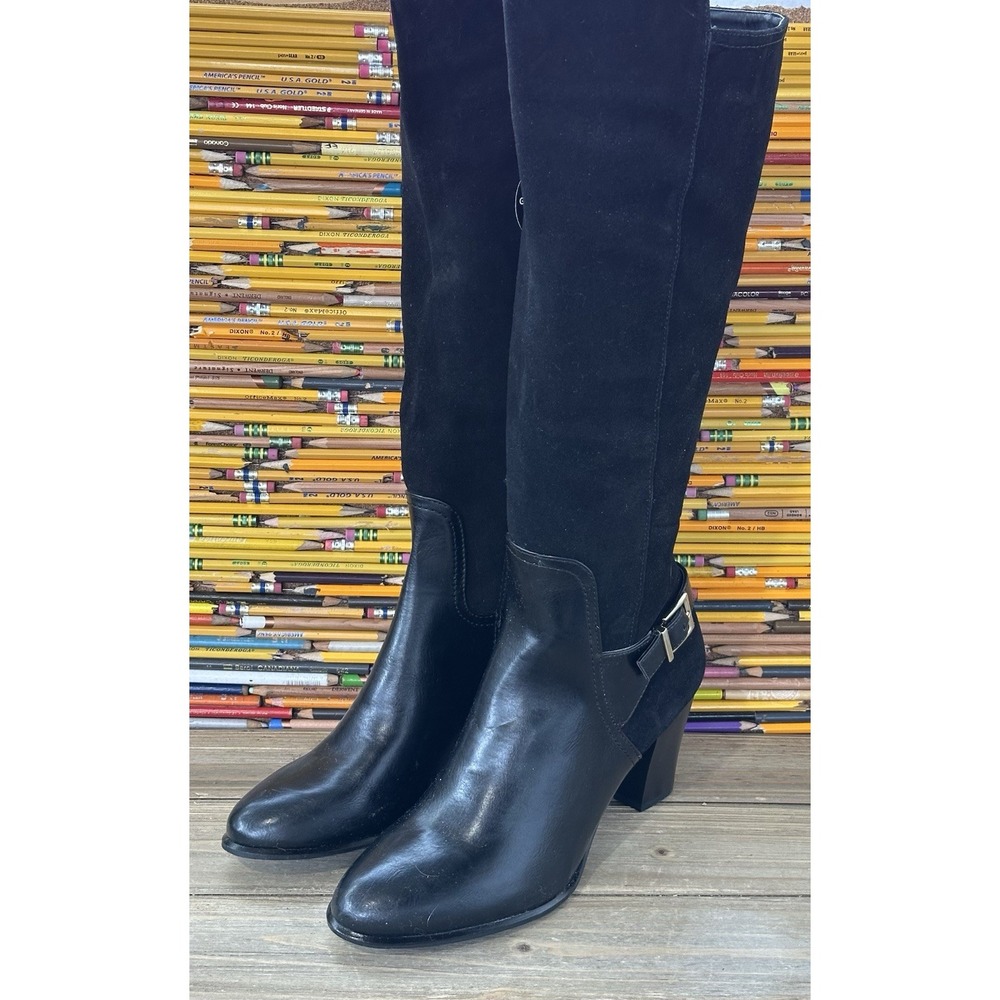 Alfani Suede Tall Careeni Boots Black Suede NWT Women’s 9.5 WIDE CALF